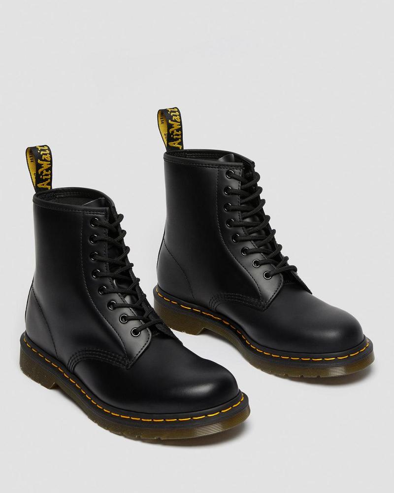 Dr Martens 1460 Smooth Læder Snørestøvler Dame Sort | DK 209SGL